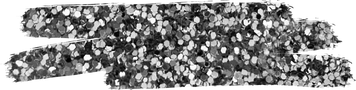 Glitter Brushstroke Silver Thin Square Swash